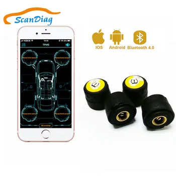

TPMS Bluetooth Android iOS 4.0 Car Tire Pressure Monitoring System Bluetooth BLE TPMS External Sensors For Car Truck Bus SUV