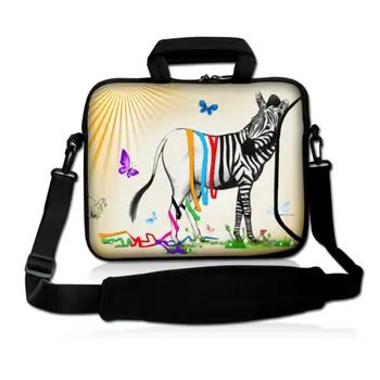

Color Zebra laptop notebook sleeve shoulder bag Computer Pocket for 11"12"13"15"15.6" 17" Macbook Pro Air Retina Carry Bag