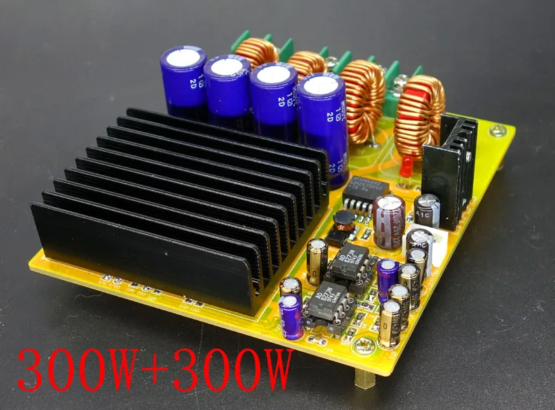 KYYSLB 2x300 Вт TAS5630 двухканальный Класс D цифровой усилитель мощности плата HiFi высокой мощности с AD827 доской предварительного усилителя