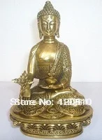 

Tibet Tibetan Buddhism Bronze Medicine Buddha Statue20CM
