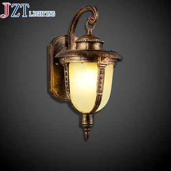 

M E27 2kg Antique Brass European Retro Elegant Wall Lamp Metal Lamp Body Marble Lampshade Dia25*H42cm For Living Room Bedroom