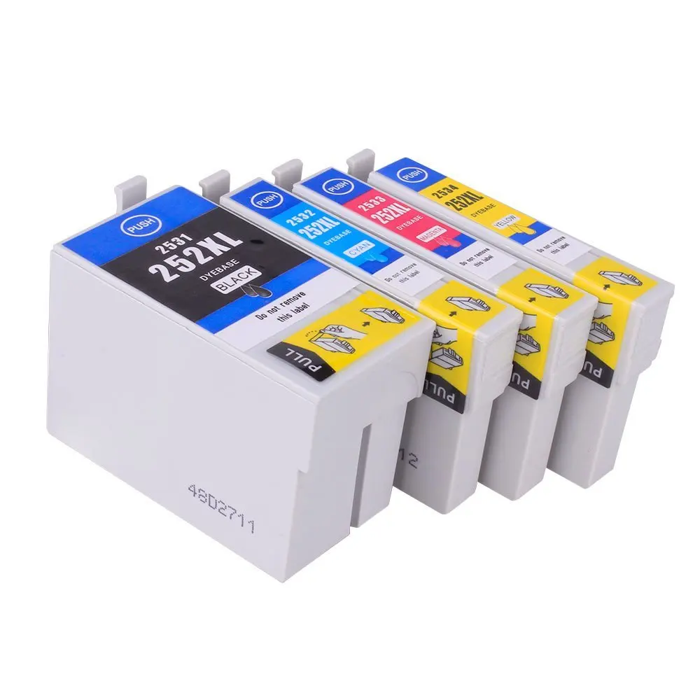 Free shipping For Epson 252 T252XL Printer Ink Cartridge for WF3620