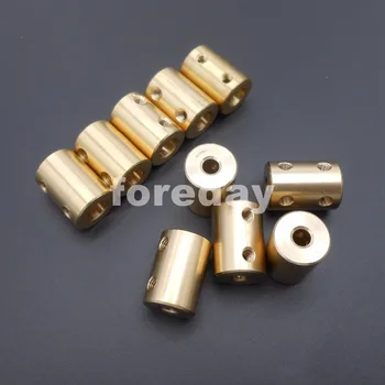 

10PCS NEW Coupling Coupler 5-5 5mm TO 5mm brass Shaft Motor rigid Coupling Coupler length 22mm 2016 *FD290X10+4