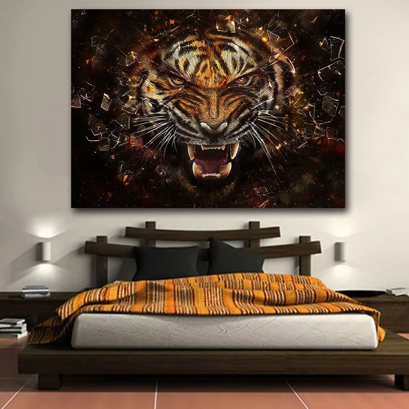 GOODECOR настенная живопись на холсте Современные тигр животные холст с печатью