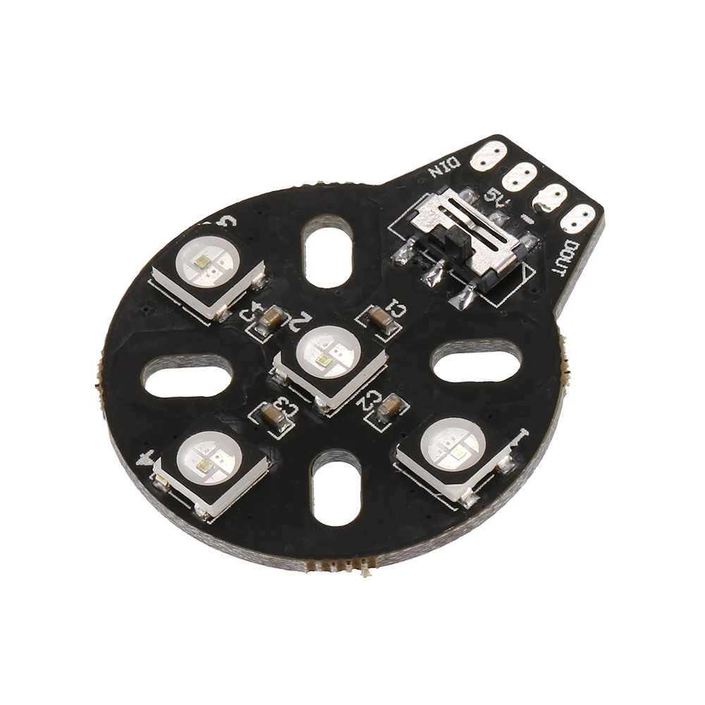 4pcs WS2812B 5V 5050 RGB Motor Led Board for Naze32 F3 CC3D Flight Control RC Racing Drone Quad LED Light Lamp Quadcopter Part (4)
