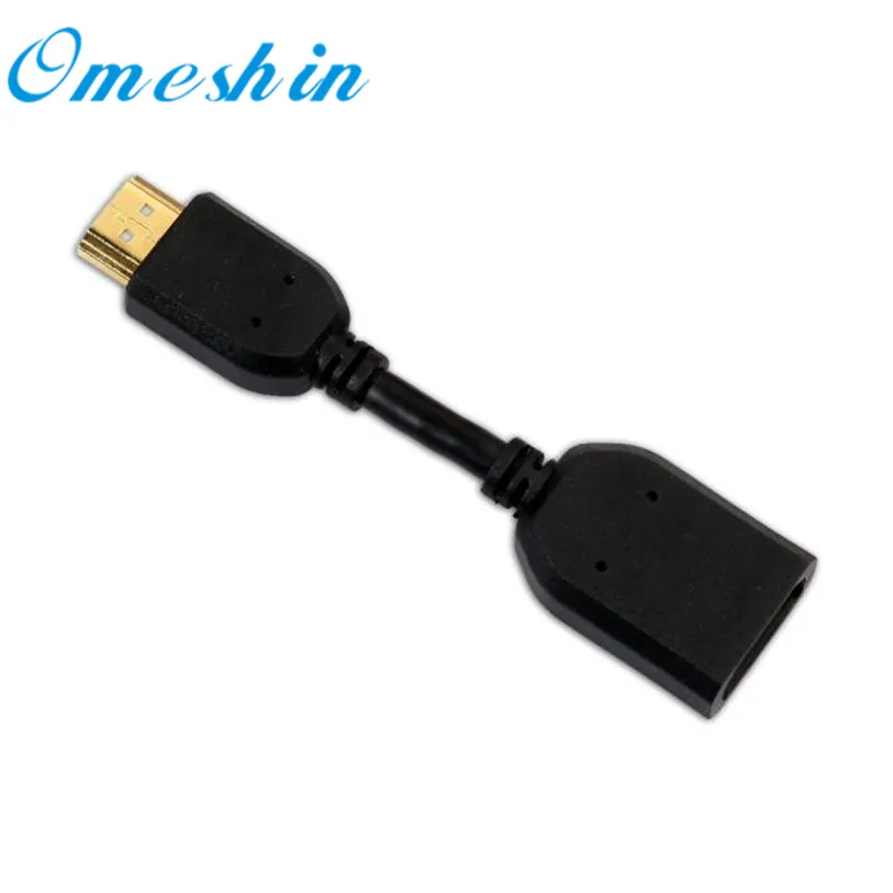 HL 2016New любой угол регулируемый вращение HDMI штекер-переходник штырь-гнездо адаптер конвертер Черный FEB09