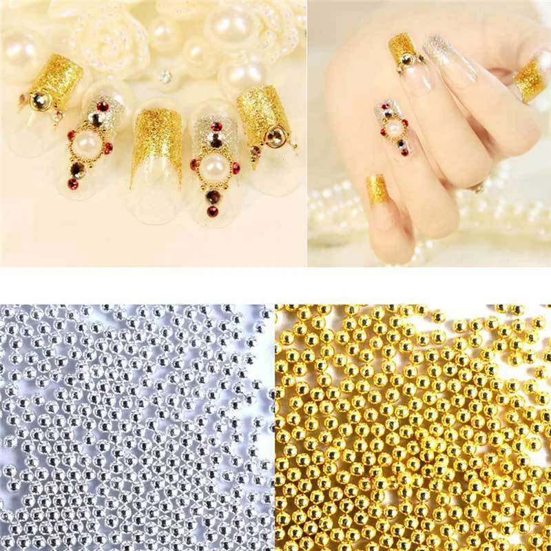 

Sliders for nails 50g Gold Silver Caviar Micro Beads Fish Egg Manicure Ball 3D Nail Art Decoration art new adesivi unghie Z 5 55
