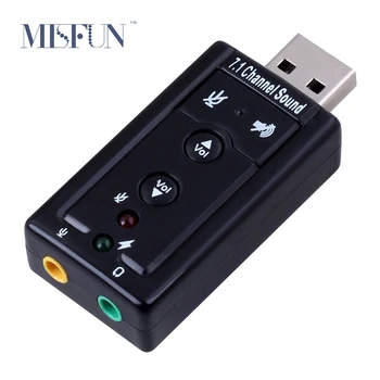 External USB AUDIO SOUND CARD ADAPTER VIRTUAL 7.1 ch USB 2.0 Mic Speaker Audio Headset Microphone 3.5mm Jack Converter