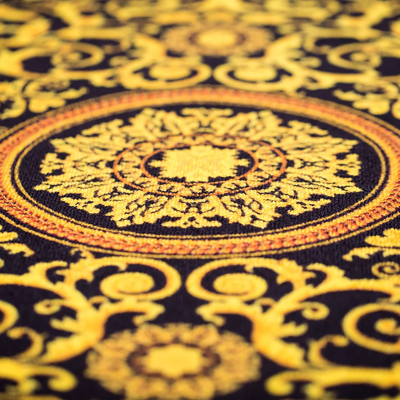 Китайский классический геометрический цветочный принт круглый Cartpet моющийся нескользящий коврик для гостиной/спальни/компьютерного стула