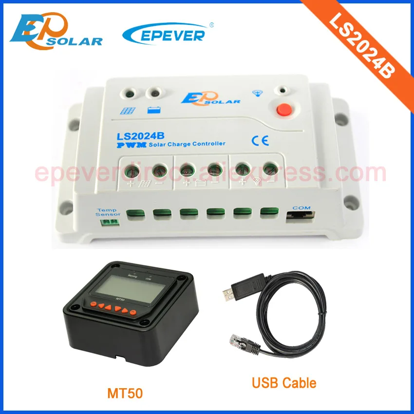 

EPsolar PWM 20A 20amp Regulator solar panels Battery LS2024B MT50 remote meter and USB cable with great price