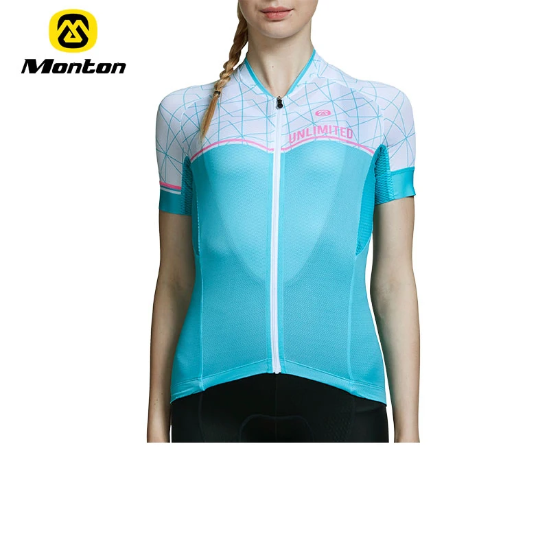 New Monton Women Short Sleeve Cycling Jersey Bike MTB Bicycle Clothes