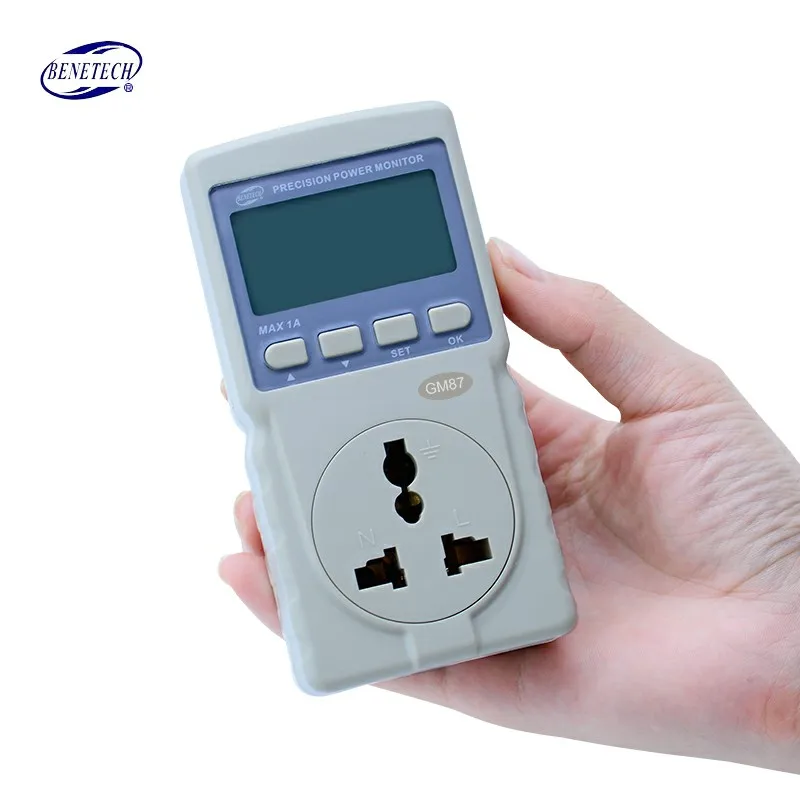

BENETECH Digital Micro Power Meter Analyzer Monitor GM87 220V 10Am Voltmeter Ammeter/ Frequency tester AU/EU Plug