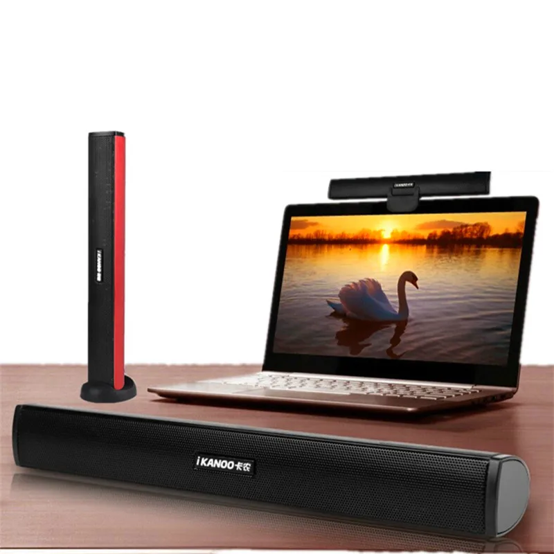 Hot Sale Ikanoo Brand USB Laptop Portable/computer Speaker Audio Soundbar mini laptop portable speakers Sound Bar Speakers to pc