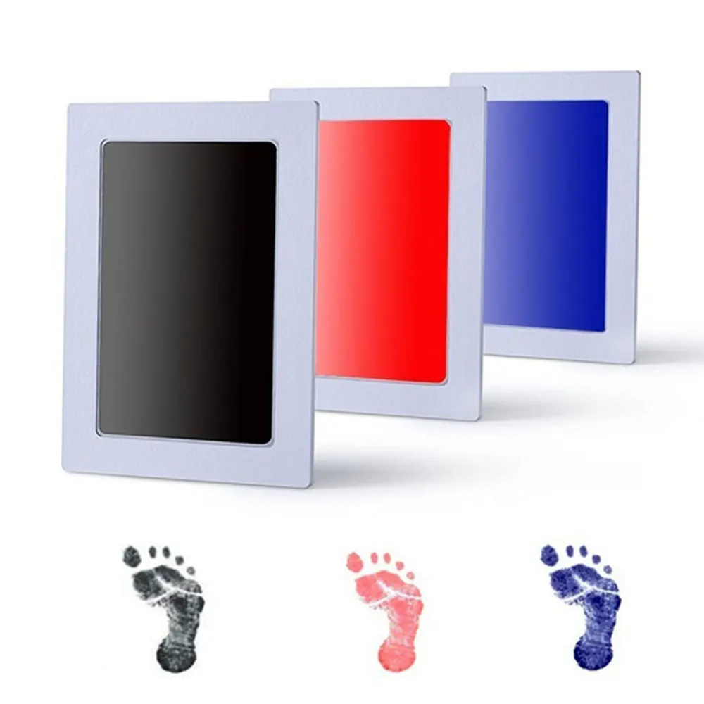

1Pcs Newborn Baby Inkless Safe Clean-Touch Handprint and Footprint Ink Pads 100% Non-Toxic Footprint Ink Pad