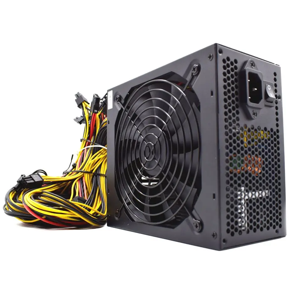 2000W Bitcoin Mining PSU PC Power Supply Computer Mining Rig 8 GPU ATX Ethereum Coin 12v 4 pin ...