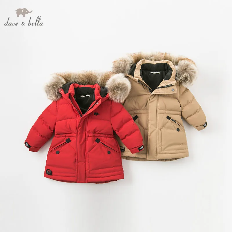 DB8855 dave bella winter baby boys down jacket children white duck