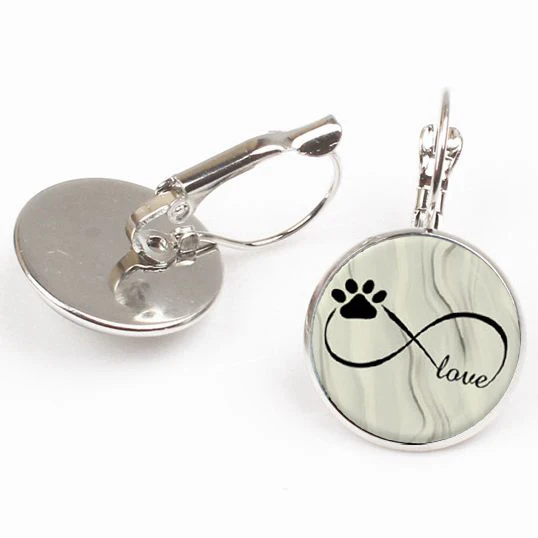 

2019 new symbol dog paw picture pendant earrings cute photo earrings women's jewelry statement woman's gift party event souvenir
