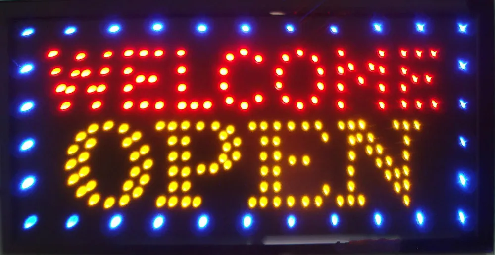 New Advertising Light Shop Welcome Open Sign 33 60 Cm Led