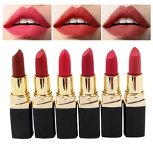 6 шт./набор губная помада набор Матовая Косметическая водостойкая губная помада стойкий пигмент красный бархат сексуальный набор для макияжа губ