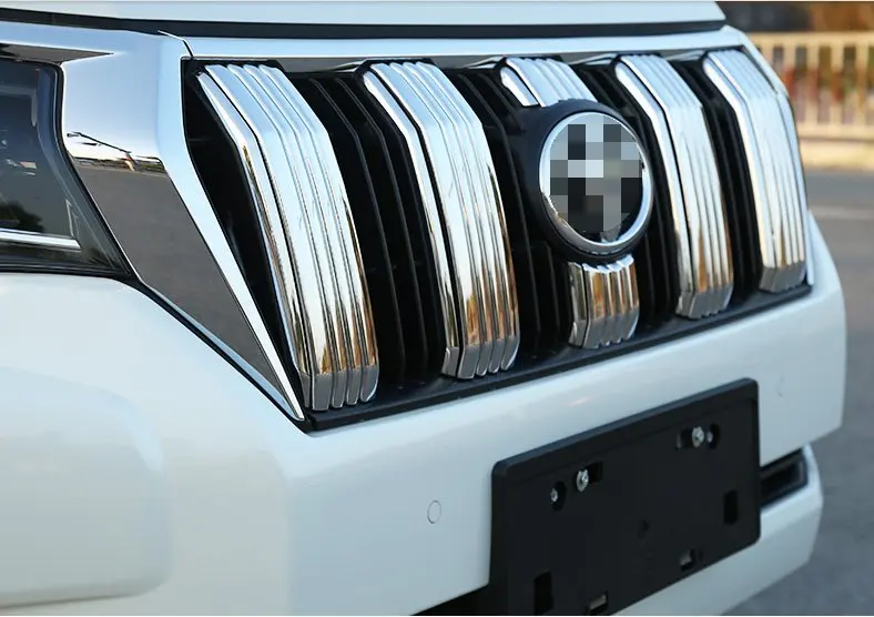 Подходит для Toyota Land Cruiser PRADO Хром Передняя решетка решетки крышки планки
