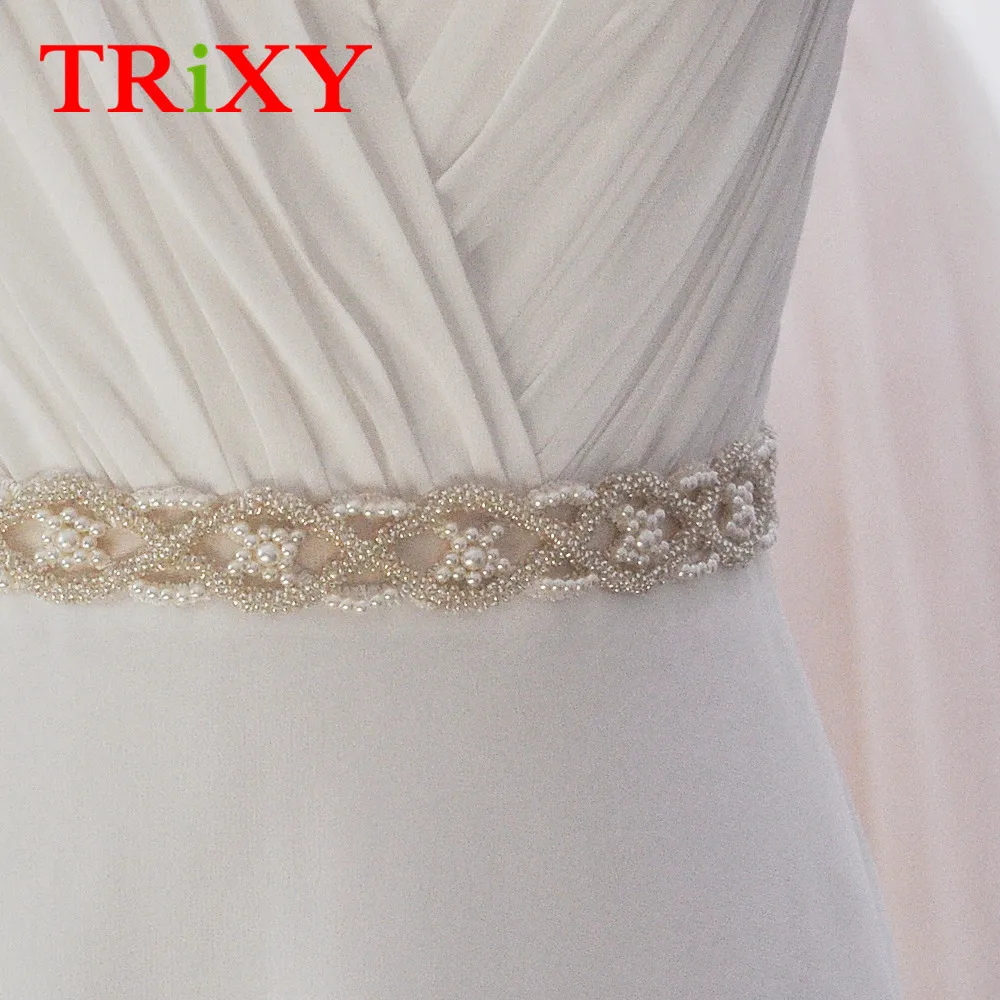 TRiXY S221 стразы свадебный пояс Кушак серебро Алмаз Кристалл пояс невесты свадебные пояса свадебные и вечерние платья украшения