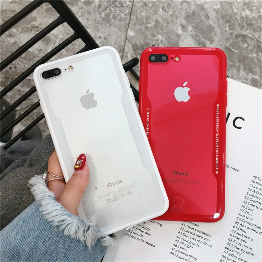 Акриловый чехол с имитацией стекла для iphone X/XR/XS Max телефона надписью simplefor 6 7 8plus