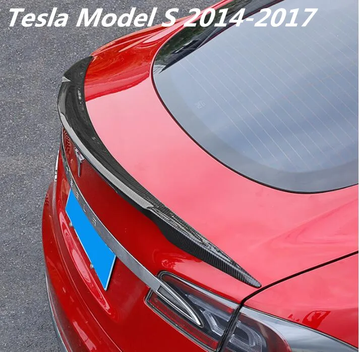 Новое заднее крыло багажника из углеродного волокна спойлер для Tesla модель S по EMS