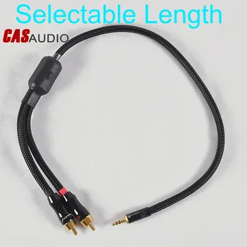 

Quality 4N 3.5mm Headphone Jack Male To RCA Phono Intercontact Audio Cable For Hi-Fi Audio Portable Player Smart Phone PC Hi-Fi