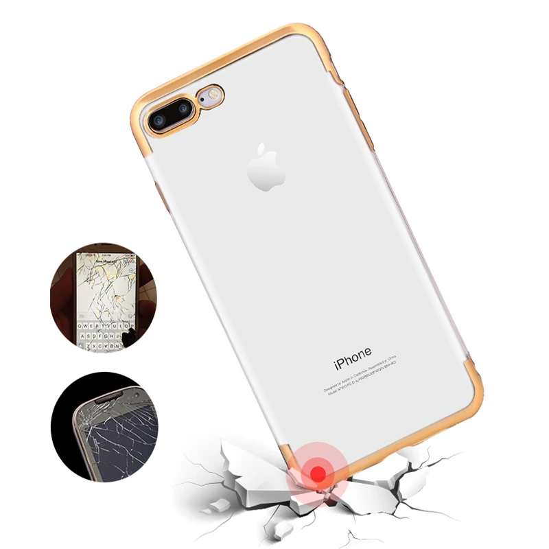 Crystal Мягкий силиконовый покрытие телефон чехлы для iPhone 5 5S SE 6 S Plus 6splus 7 плюс 8