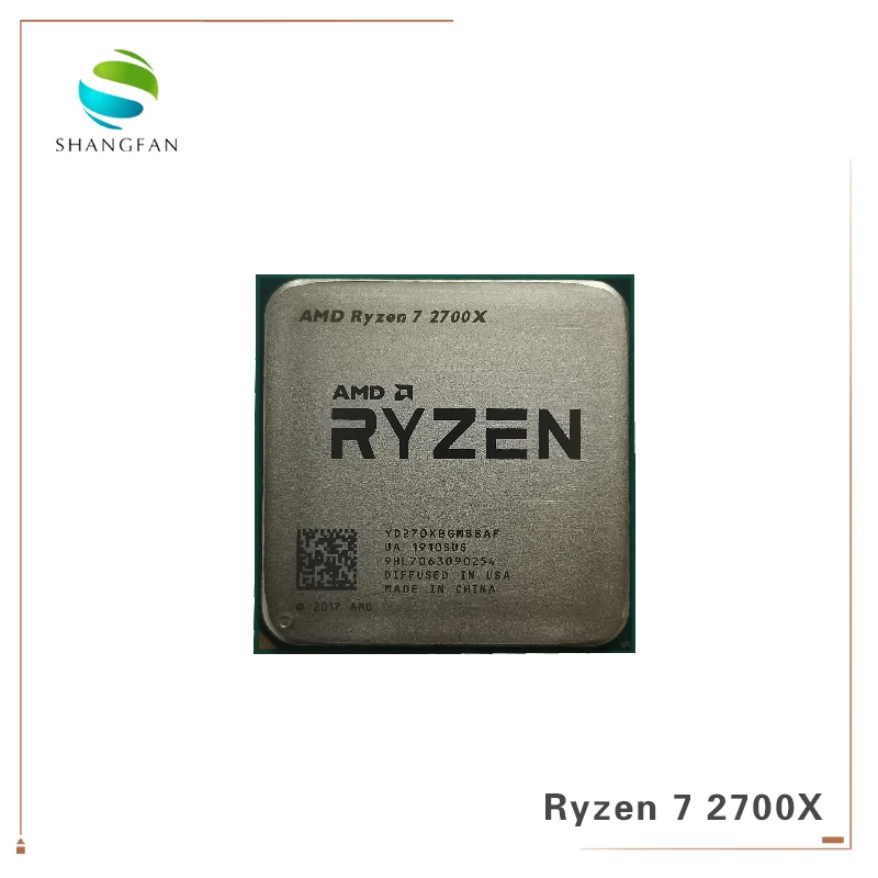 Процессор AMD Ryzen 7 2700X R7 2700X3,7 GHz 8-Core Sinteen-Thread 16M 105W cpu Процессор YD270XBGM88AF Socket AM4