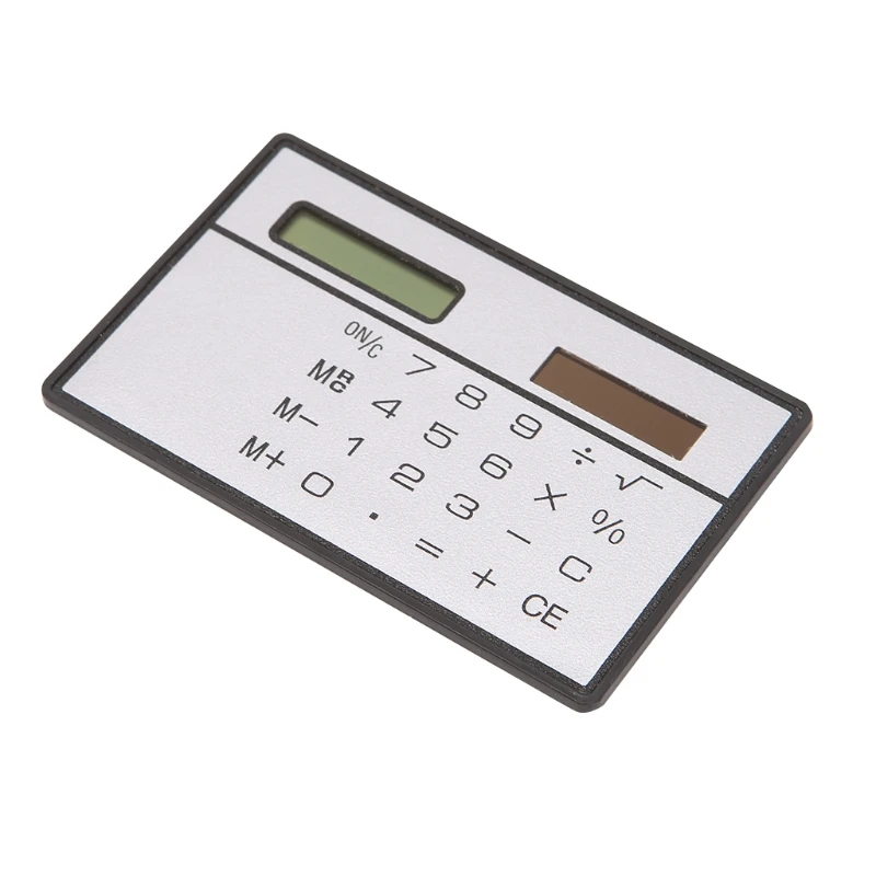 2018 الجديدة رقيقة جدا مصغرة 8-Digit بحجم بطاقة الائتمان جيب حاسبة الشمسية بدعم 2018 الجديدة رقيقة جدا مصغرة 8-Digit بحجم بطاقة الائتمان جيب حاسبة الشمسية بدعم