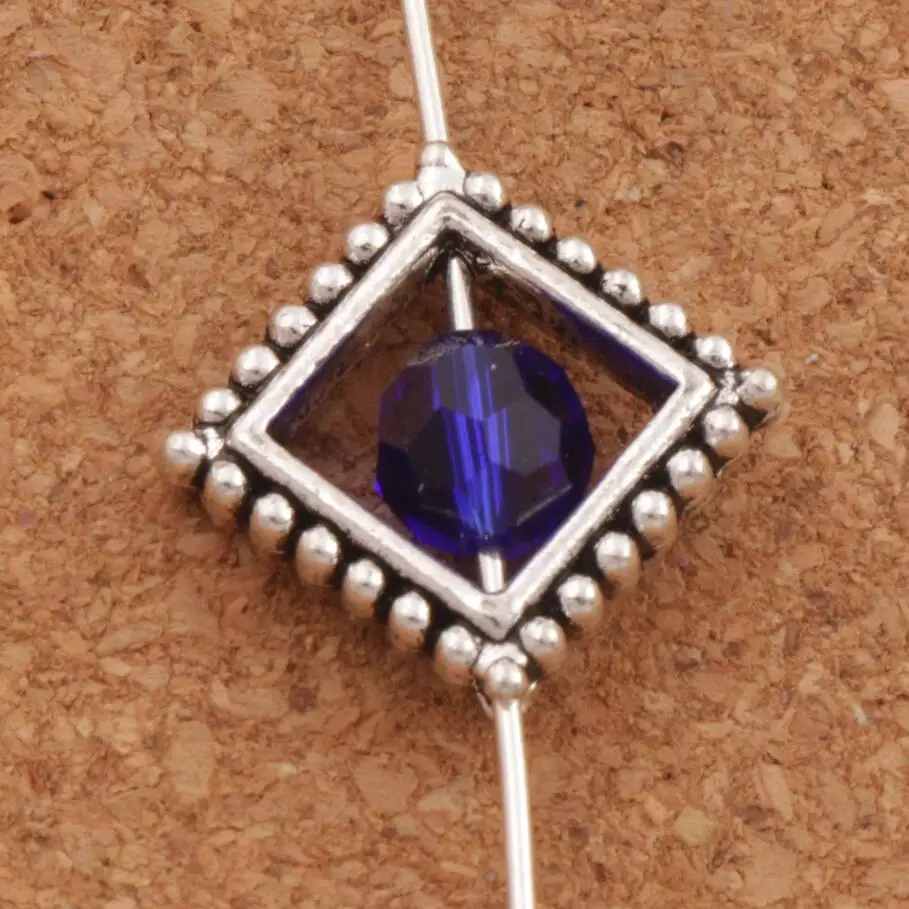 

Open Dots Rim Square Bead Frame Charm Beads 12.9x12.9mm 33PCS Antique Silver Pendants Jewelry DIY L753