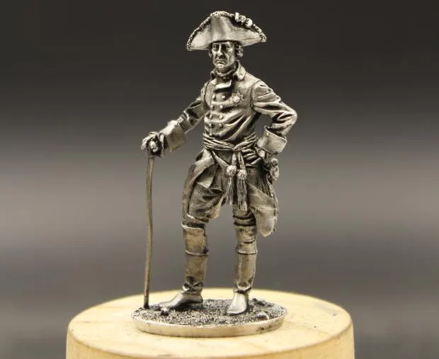Frederick Great 1/32 54 мм Фредерик большой оловянный металл современные фигурки солдат модель семь лет войны король Пруссии украшения дома подарки - Цвет: Frederick Great