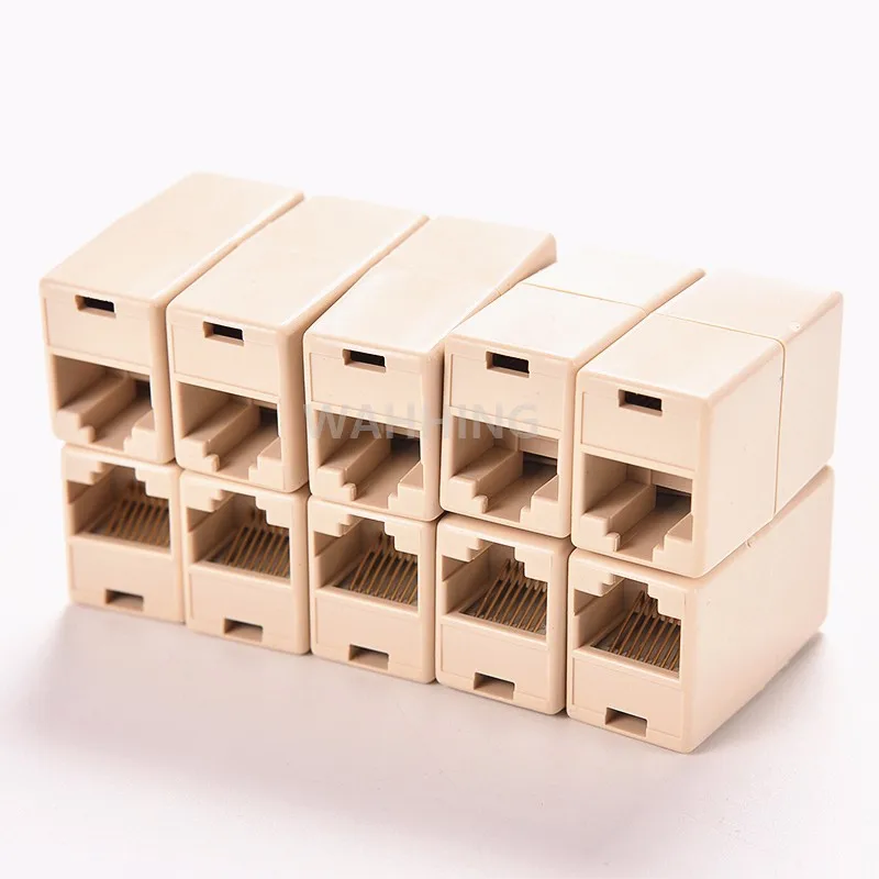 50 Lot pack qty DB9 Female to RJ45 8P8C Modular Adaptor Ivory connector Adaptor