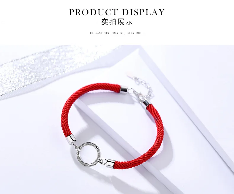 8 cord bracelet silver for women