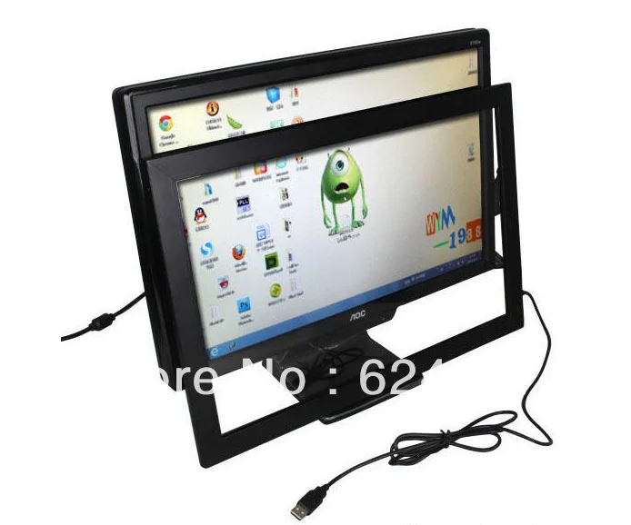 Free shipping IR 17 inch dual touch screen kit for PC monitor With USB