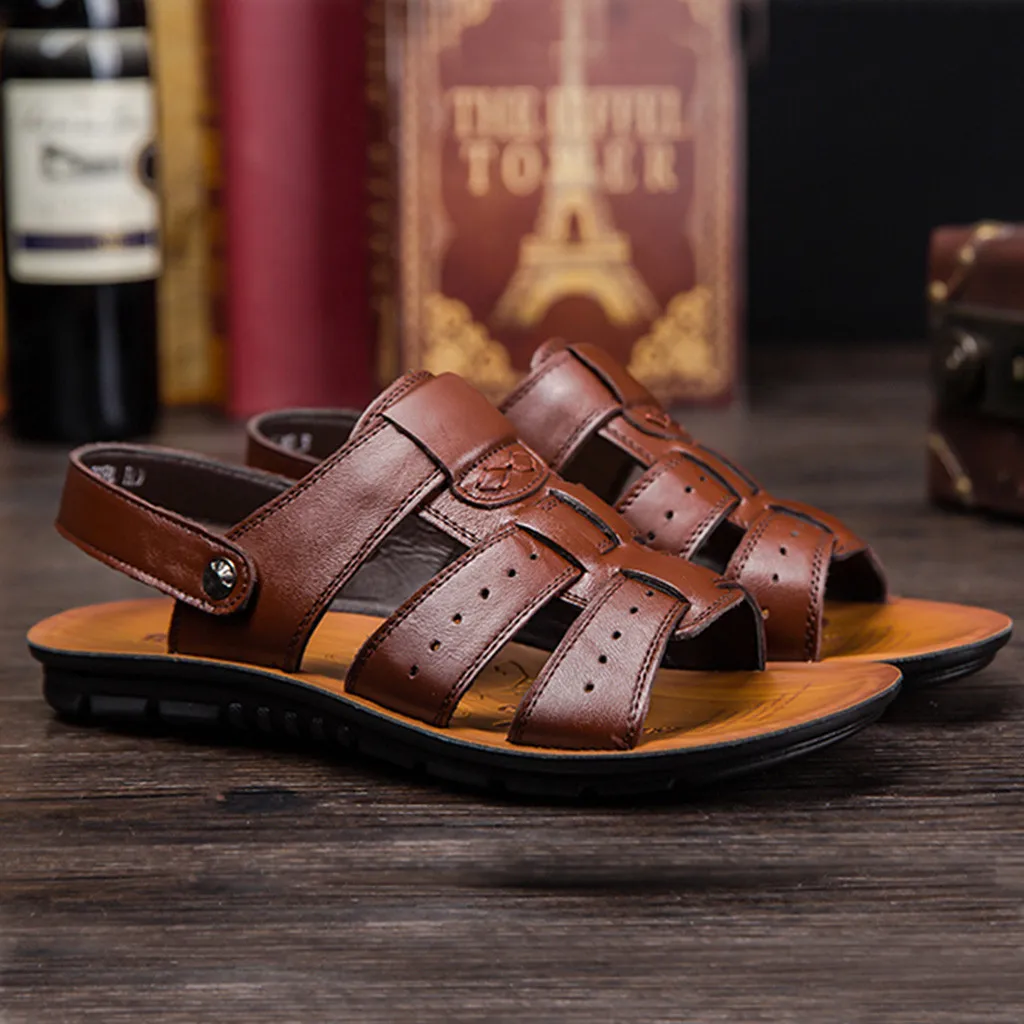 

New Arrive Sandals Men Casual Closed Toe Summer Shoe Breathable Fisherman Style Casual Beach Shoe Business Footwear Mar