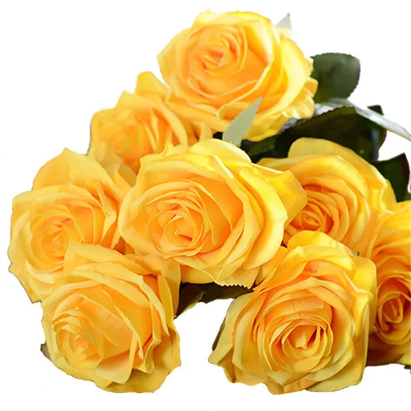 10 голова/Букет искусственного шелка французская роза цветочный букет поддельные цветы организовать стол Маргаритка Свадебная вечеринка цветы Декор Флорес - Цвет: as pictures show
