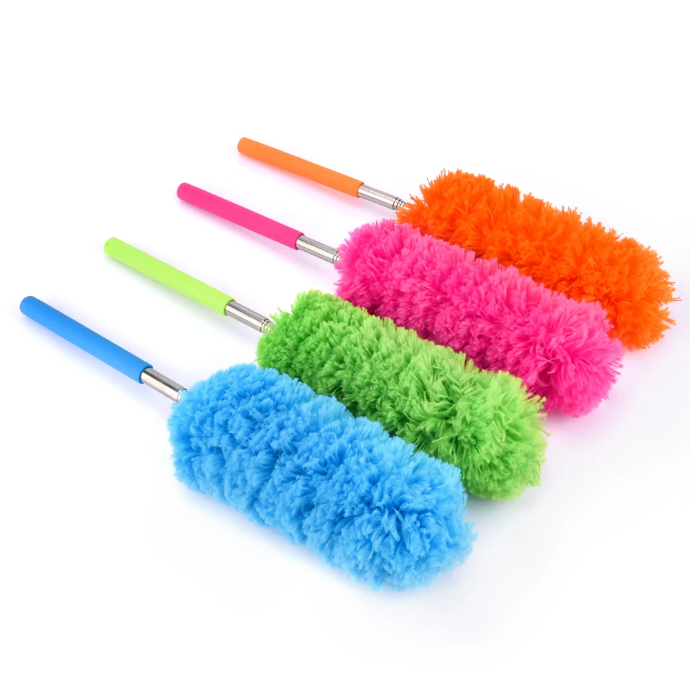

4 Color Soft Microfiber Duster Brush Dust Cleaner Scalable Handle Feather Static Anti Magic Duster Tool Household Cleaning Tools