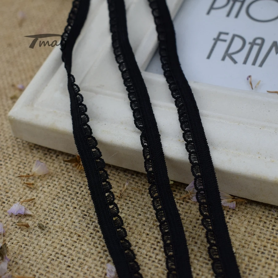 1167 Black Lace Elastic Band 8yards/lot Edge Waistband Rubber hair