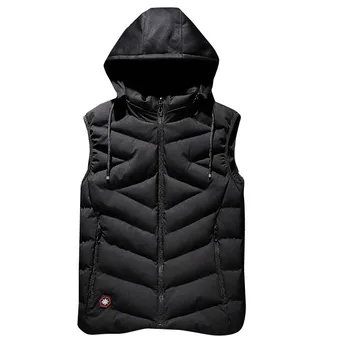 

Autumn winter plus size men's vest L-7XL 8xl male loose Wind proof man vest thick Down Outerwear & Coat with Hooded jacket