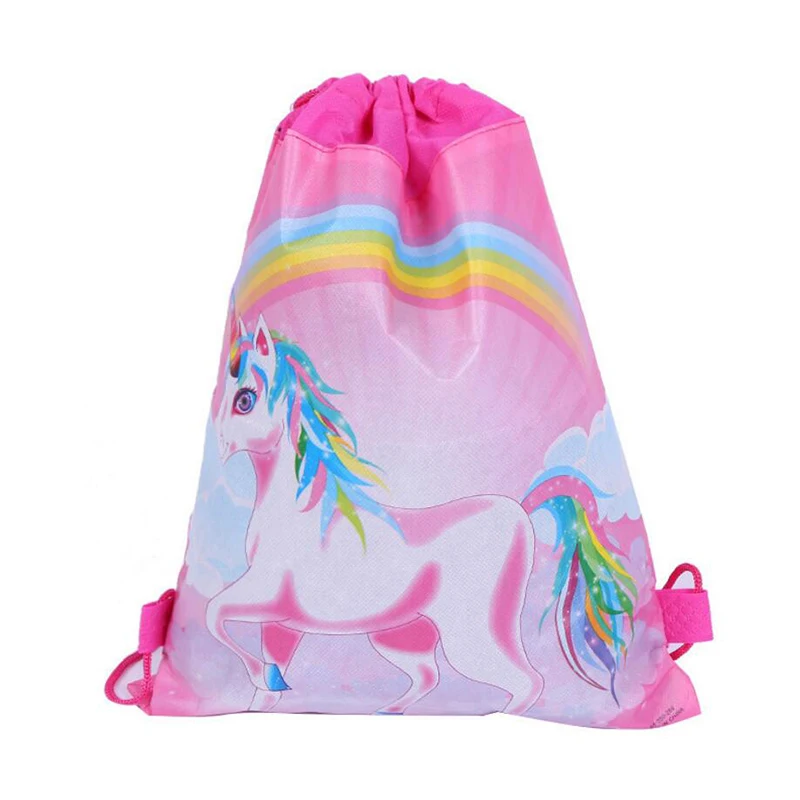 6 шт./лот милый динозавр праздничный рюкзак ребенок путешествия школьная сумка подарок сумка-мешок с мультяшными С Днем Рождения вечерние поставки - Цвет: unicorn