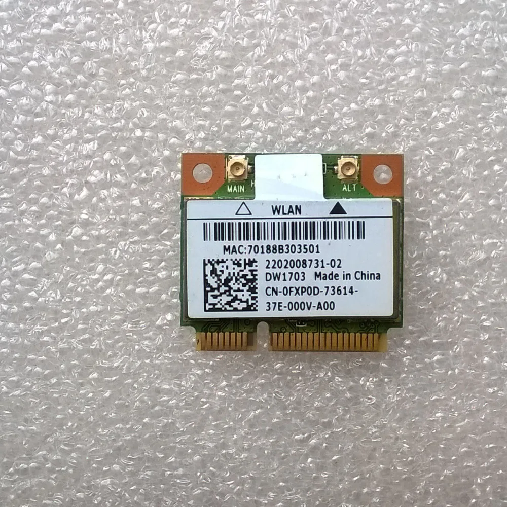 Карта DW1703 802.11b/g/n Bluetooth v4.0 + HS WiFi для Inspiron 15R 5520 7520 3520 14Z 5423 3521 серии D P/N|wifi card|wifi bluetooth