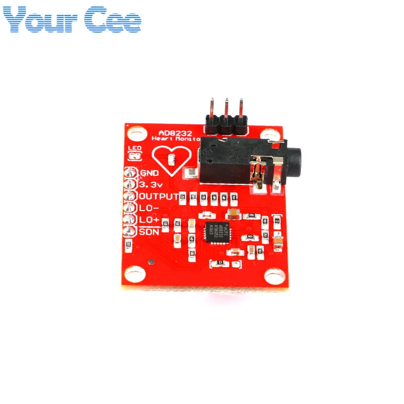 ЭКГ модуль AD8232 измерение показателей ЭКГ Пульс сердечный мониторинг сенсор модуль комплект Биоэлектрический сигнал сбора Development kit