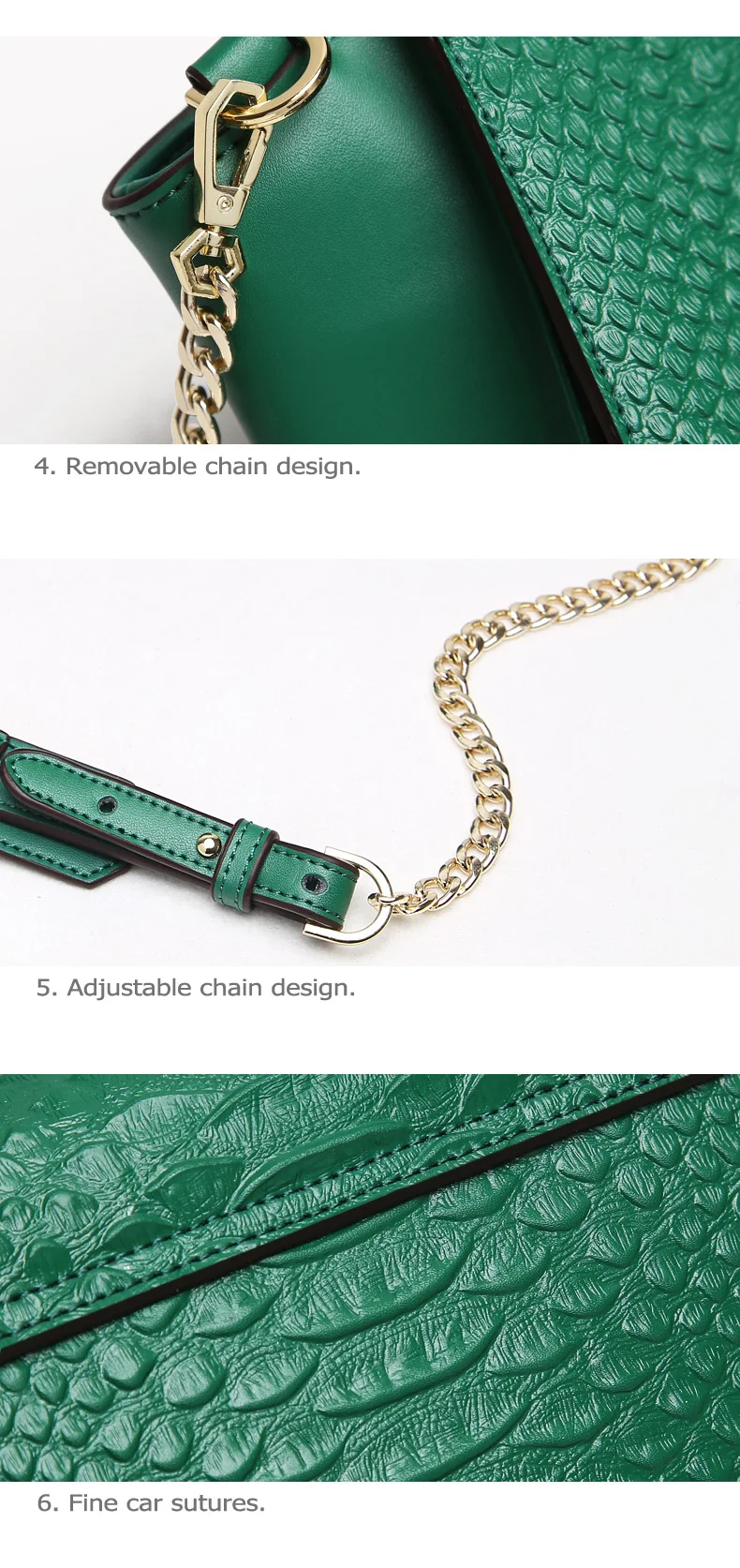crossbody bolsa de couro rachado crocodilo textura