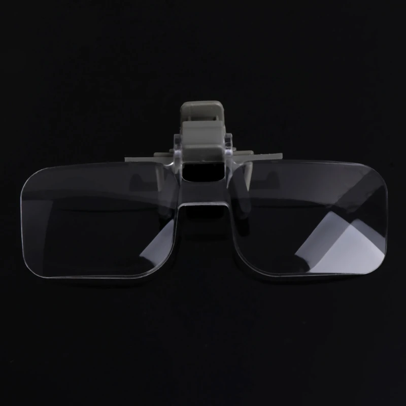 

2X Glasses Magnifier Magnifying Glass Loupe Eyeglass Lens with Clip For Reading Jewelry Tool