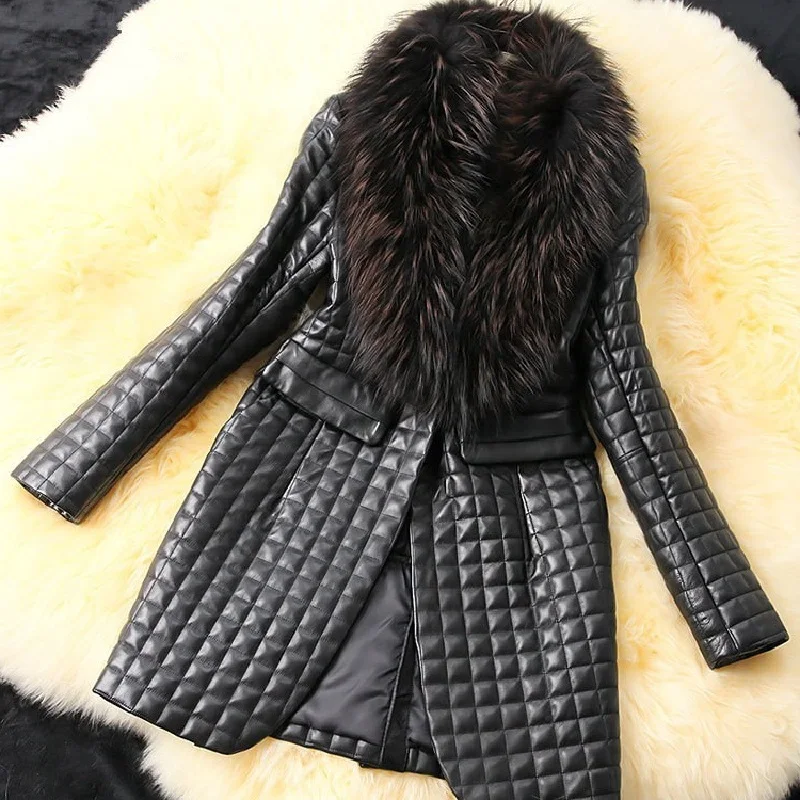 Ladies pu leather jackets Clearance