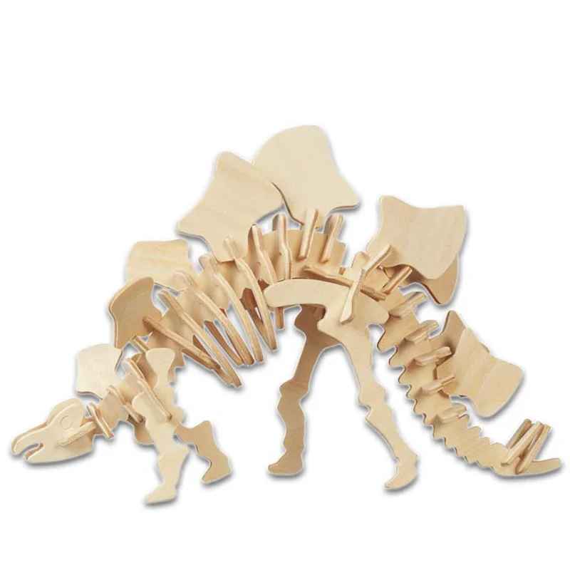 Игрушки для детей 3D деревянные пазлы серии динозавров дети мальчики девочки Монтессори обучающая игрушка хобби подарок DIY Головоломка домашний декор