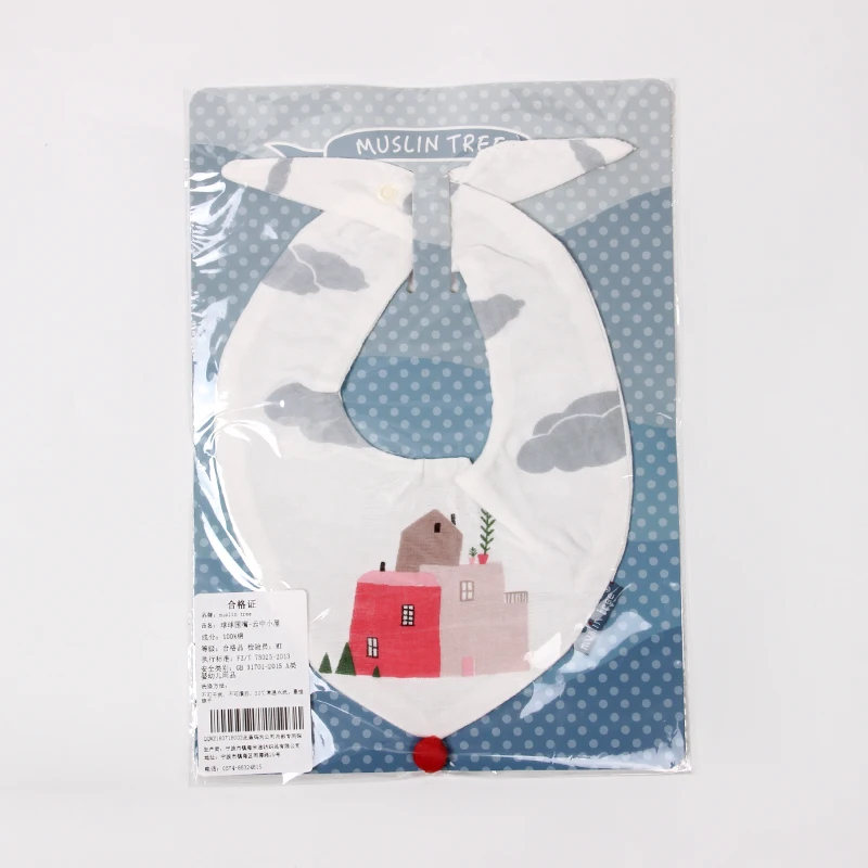 Newborn baby Bibs Burp Cloths baby cotton Saliva bibs cartoon gauze Gauze Safe accessories Triangle towel BMT026