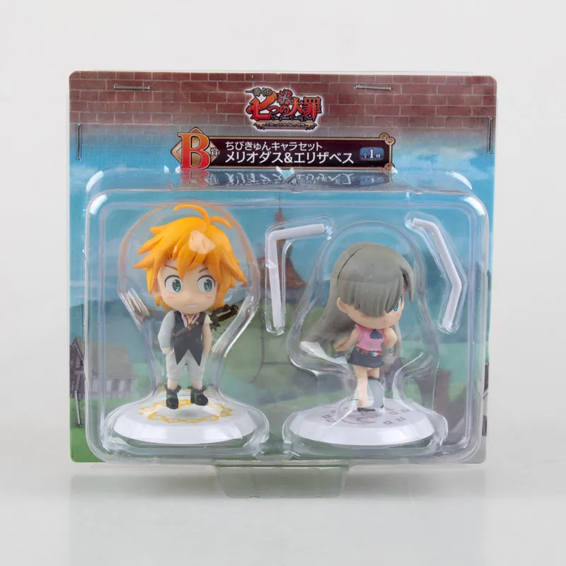 Huong Anime 7 см 2 шт./компл. семь смертных грехов Meliodas & Elizabeth Liones Sin of WRAT PVC фигурка модель